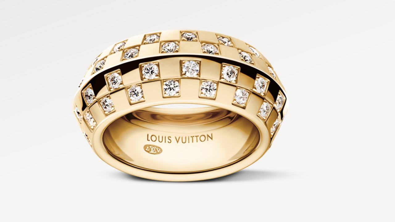 Кольцо Le Damier de Louis Vuitton из желтого золота с бриллиантами Кольцо Le Damier de Louis Vuitton из желтого золота с бриллиантами, фото