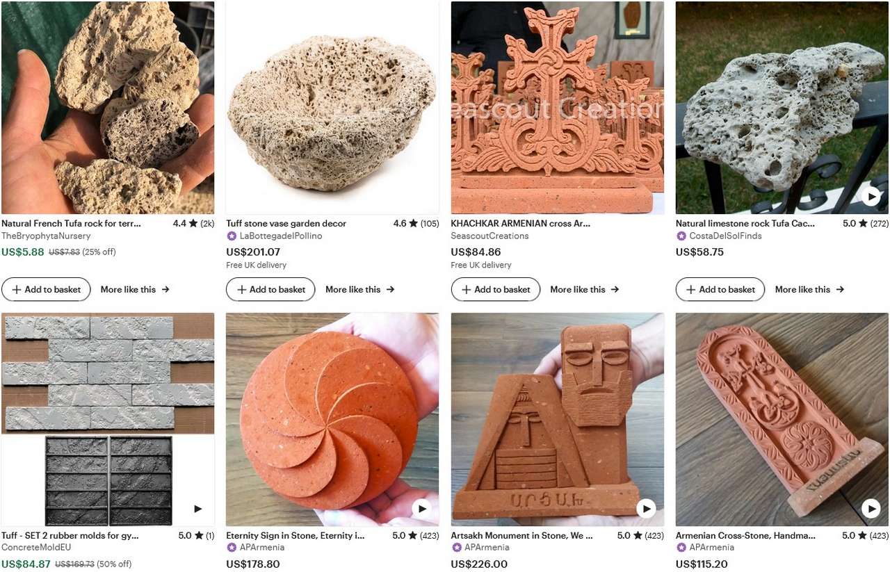 Цены на Туф на etsy Цены на Туф на etsy, фото