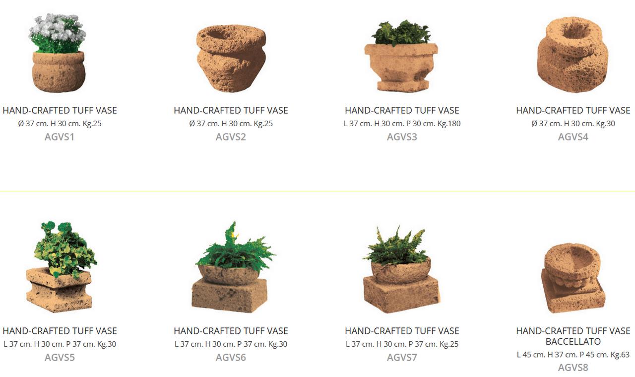 Туфовые вазоны для растений Туфовые вазоны для растений, фото